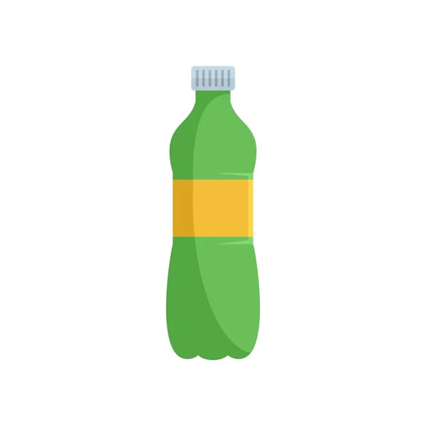 Αλόη πλαστικό μπουκάλι εικονίδιο, επίπεδη στυλ — Διανυσματικό Αρχείο
