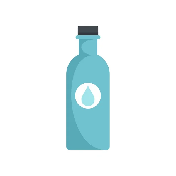 Wasser Kunststoffflasche Symbol, flacher Stil — Stockvektor