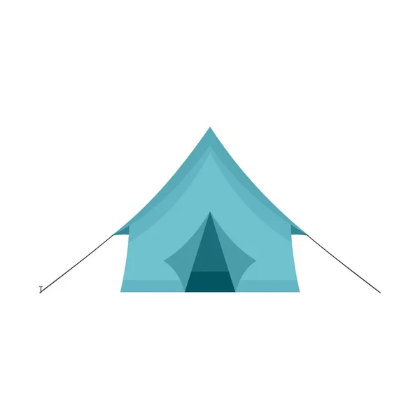Icona tenda da campeggio, stile piatto — Vettoriale Stock