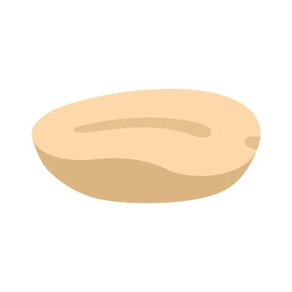 Polovinu arašídové ikona, plochý — Stockový vektor