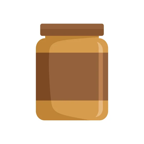 Butter jar icon, flat style — Stock Vector