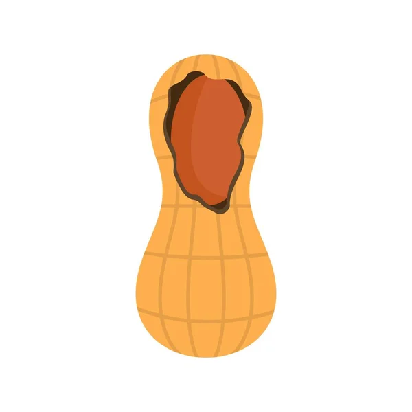 Crack ícone de amendoim, estilo plano — Vetor de Stock