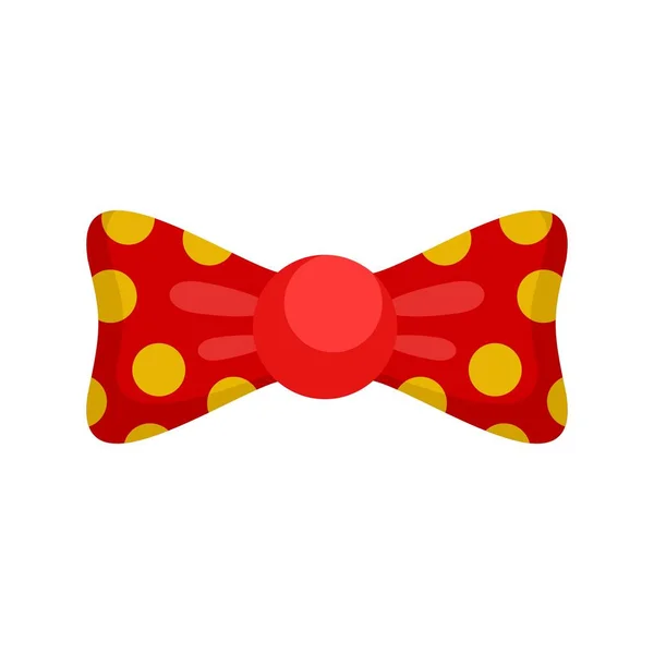 赤黄色い蝶ネクタイ アイコン、フラット スタイル — ストックベクタ