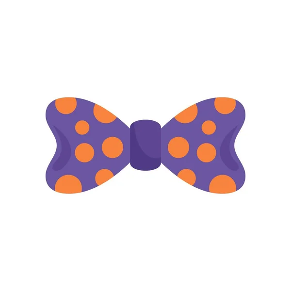 蝶ネクタイ オレンジ色の丸アイコン、フラット スタイル — ストックベクタ