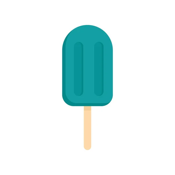 蓝色冰淇淋图标, 平面风格 — 图库矢量图片