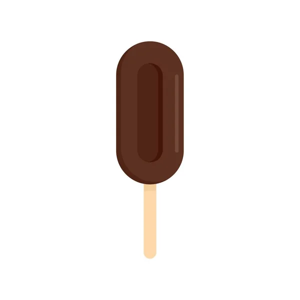 Kávová zmrzlina ikona, plochý — Stockový vektor