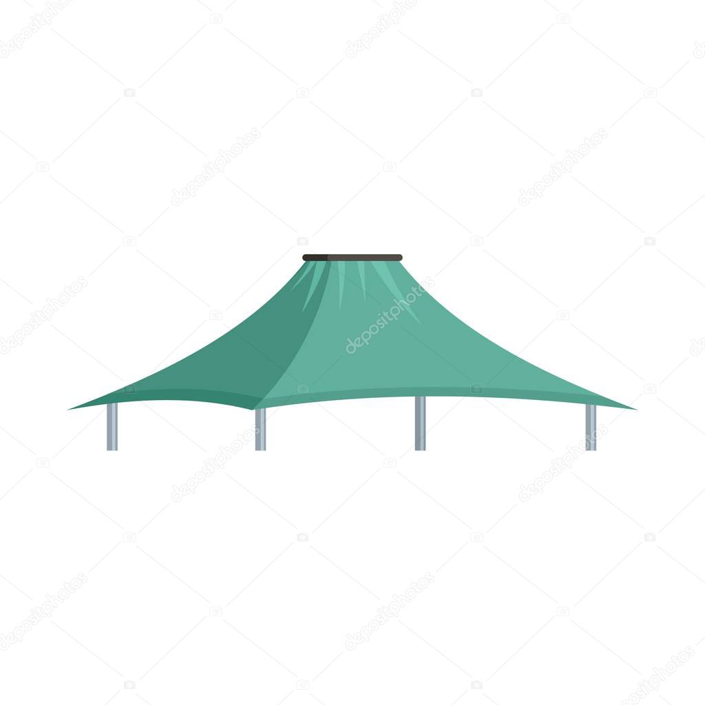 Mint tent icon, flat style