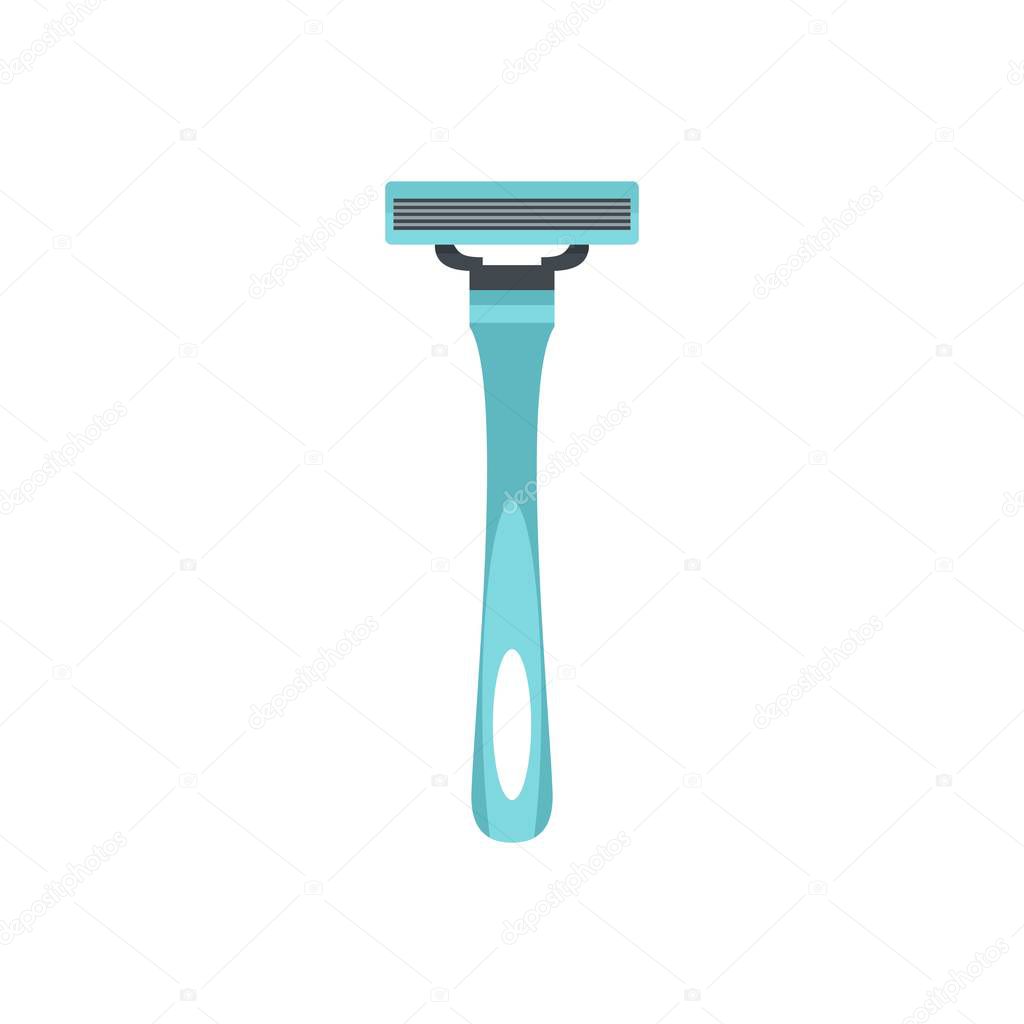 Man razor icon, flat style