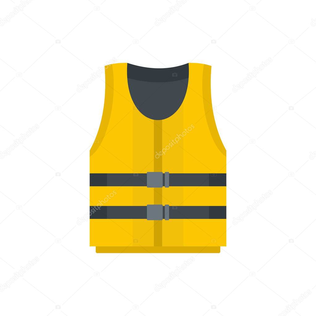 Kayak vest icon, flat style