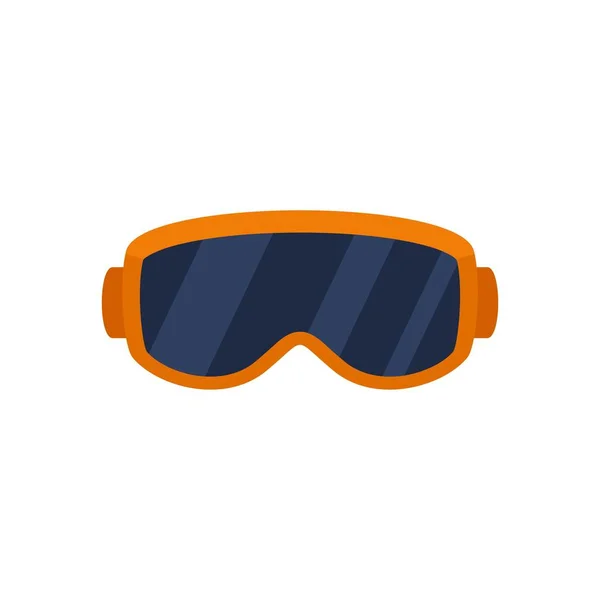 Icono de gafas de esquí, estilo plano — Vector de stock