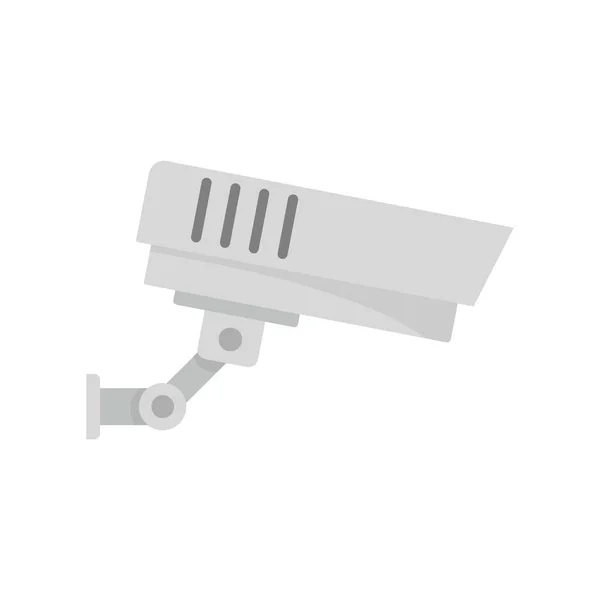 Icône de caméra de sécurité extérieure, style plat — Image vectorielle