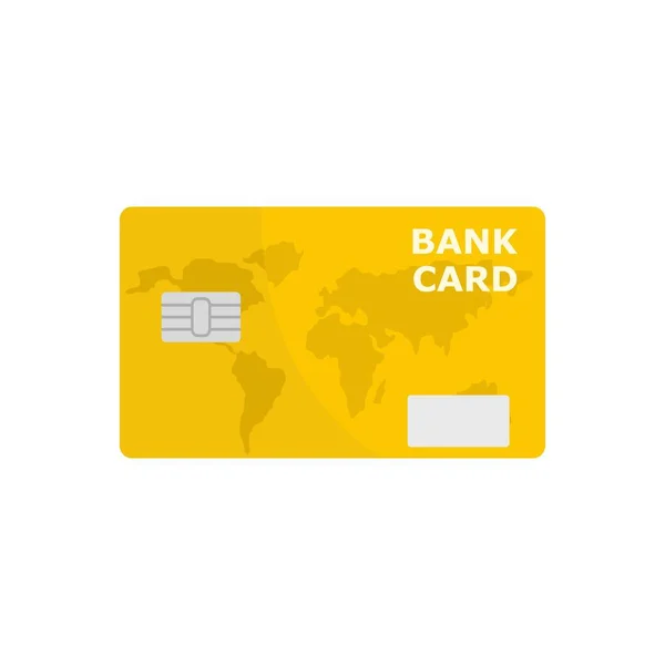 Icona della carta di credito, stile piatto — Vettoriale Stock