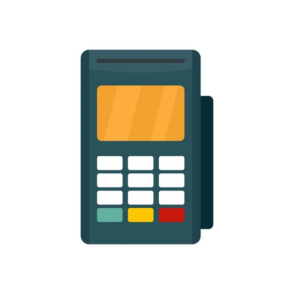 Credit card lezer pictogram, vlakke stijl — Stockvector