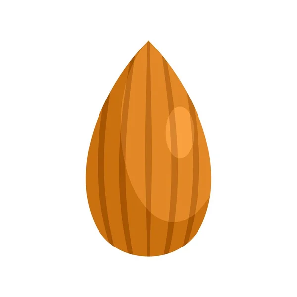 Піктограма мигдалевого горіха, плоский стиль — стоковий вектор