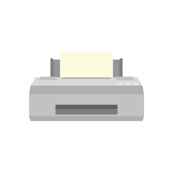 Old printer icon, flat style — Stock Vector