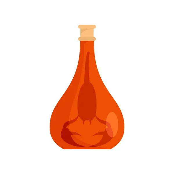 Escorpião no ícone de garrafa, estilo plano —  Vetores de Stock