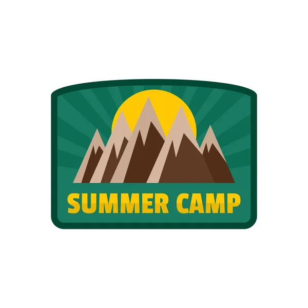 Logo del campamento de verano, estilo plano — Vector de stock