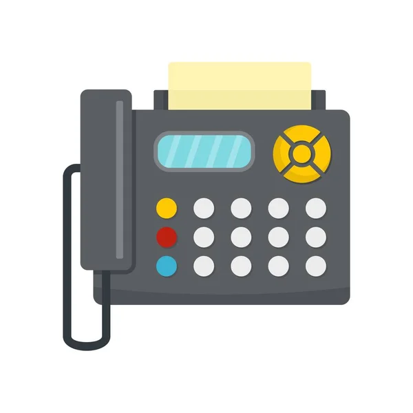 Fax machine icon, flat style — Stock Vector