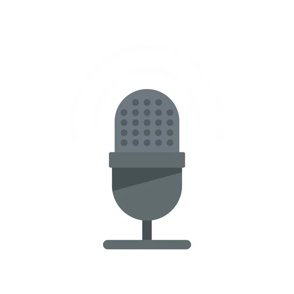 Icono de micrófono de estudio, estilo plano — Vector de stock