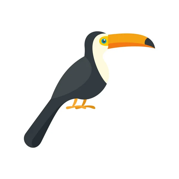 Εικονίδιο Toucan, επίπεδη στυλ — Διανυσματικό Αρχείο