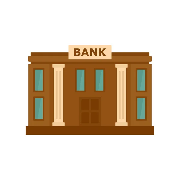 Bank ikon, lapos stílus — Stock Vector