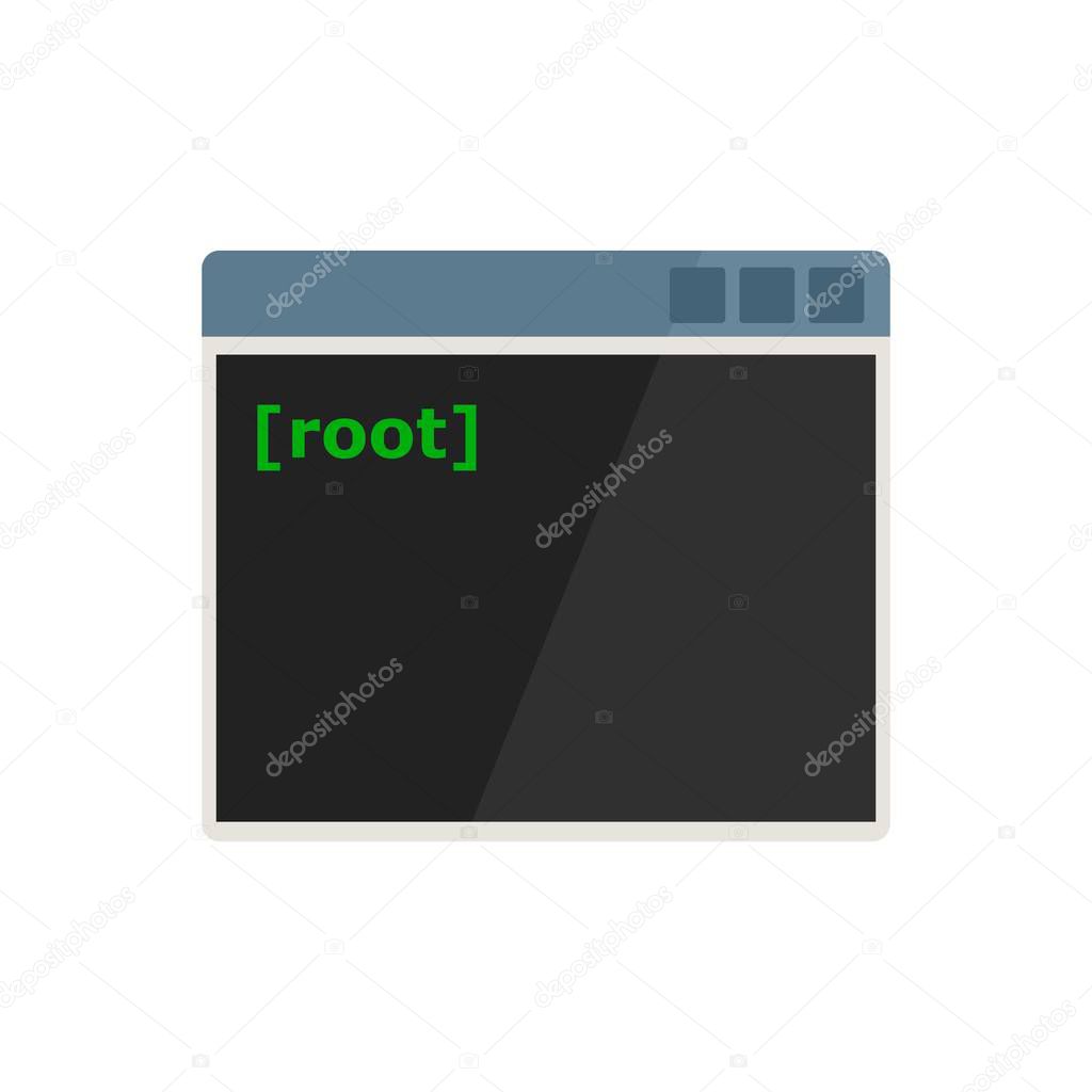 Root window icon, flat style