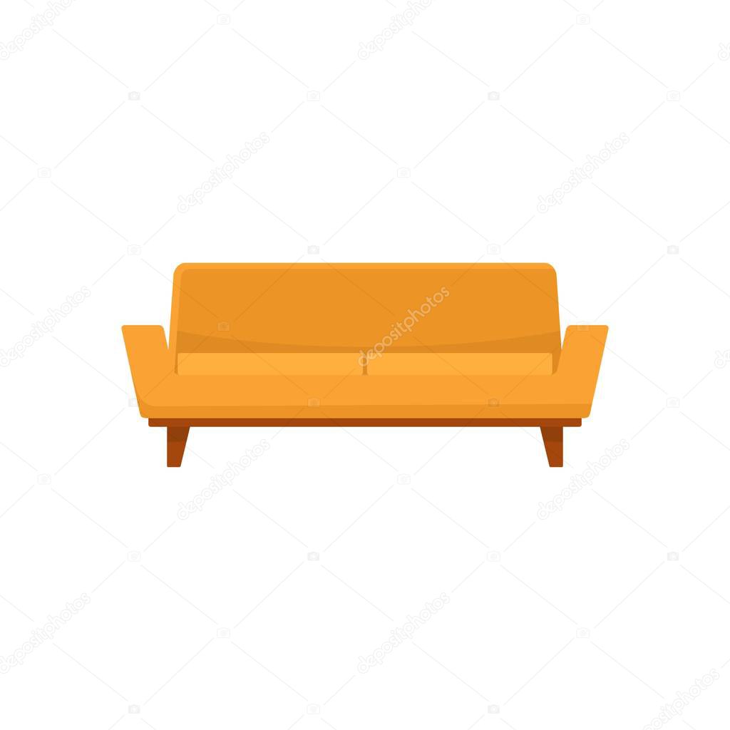 Camelback sofa icon, flat style