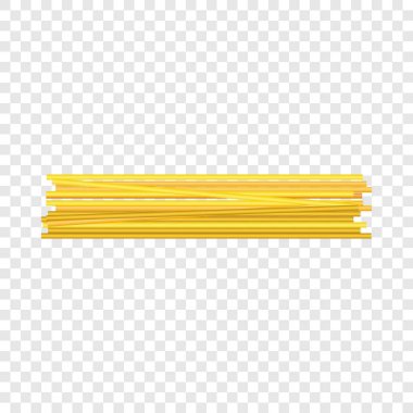 Long pasta icon, realistic style clipart