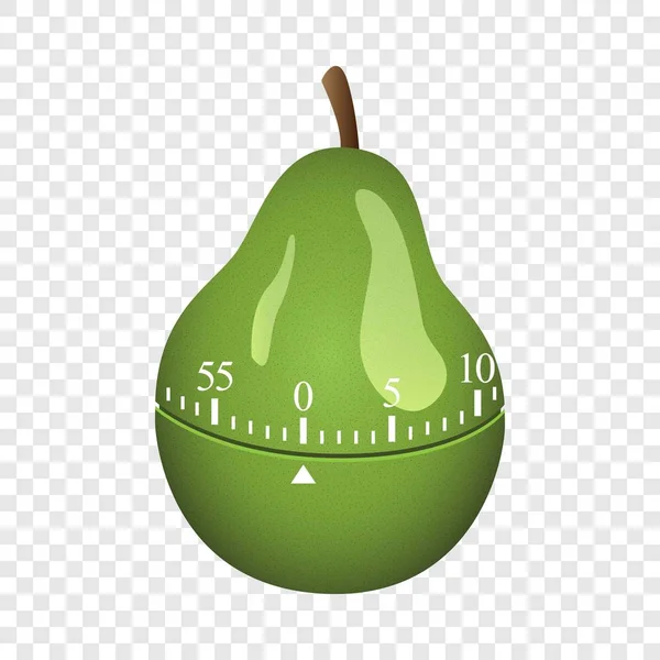 Pear timer mockup, realistic style — Stock Vector