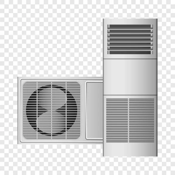 Air conditioner mockup, realistische stijl — Stockvector