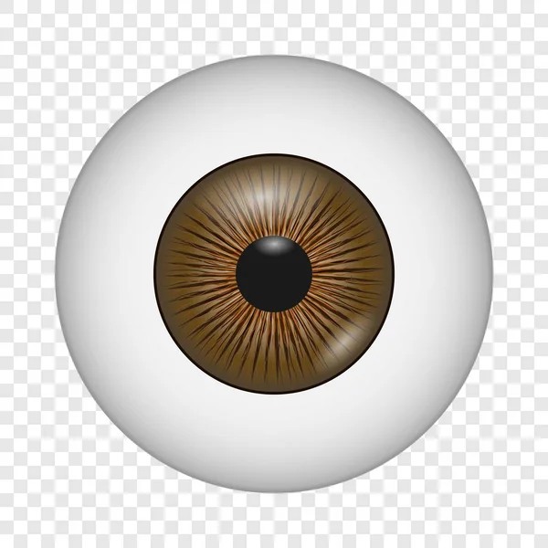 Icona lente occhio, stile realistico — Vettoriale Stock