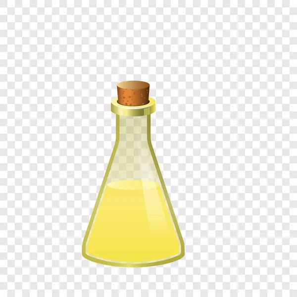 Ícone de frasco amarelo, estilo cartoon — Vetor de Stock