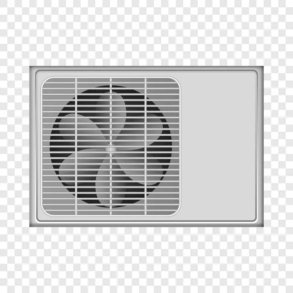Venkovní Kondicionér Maketa Ventilátoru Realistické Ilustrace Venkovní Klimatizace Ventilátor Vektor — Stockový vektor