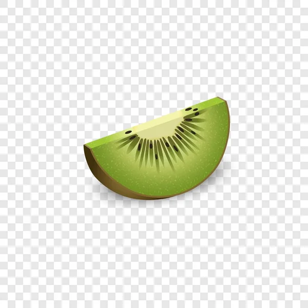 Pedazo de kiwi maqueta, estilo realista — Vector de stock