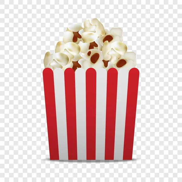 Mockup scatola di popcorn di carta, stile realistico — Vettoriale Stock