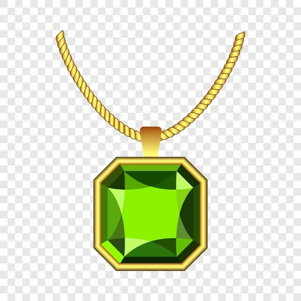 Icône bijoux Peridot, style réaliste — Image vectorielle