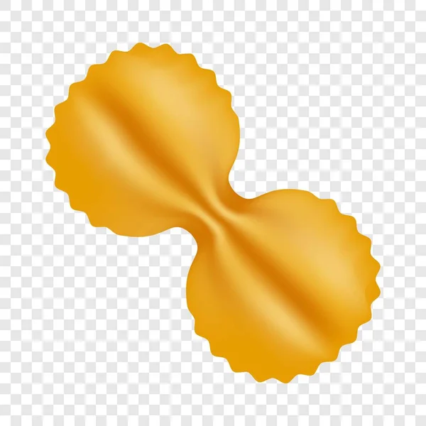 Icono de pasta Farfalle, estilo realista — Vector de stock