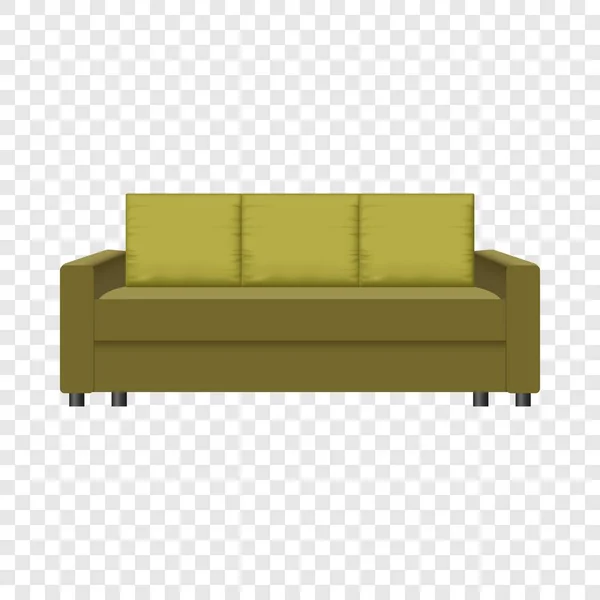 Mockup divano retrò, stile realistico — Vettoriale Stock