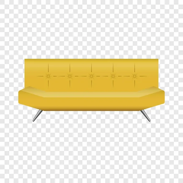 Pasek skórzany sofa makieta, realistyczny styl — Wektor stockowy