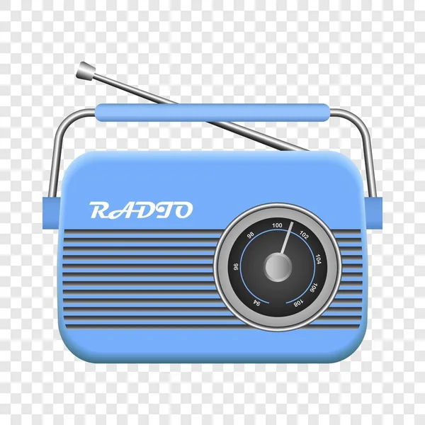 Azul vieja maqueta de radio, estilo realista — Vector de stock