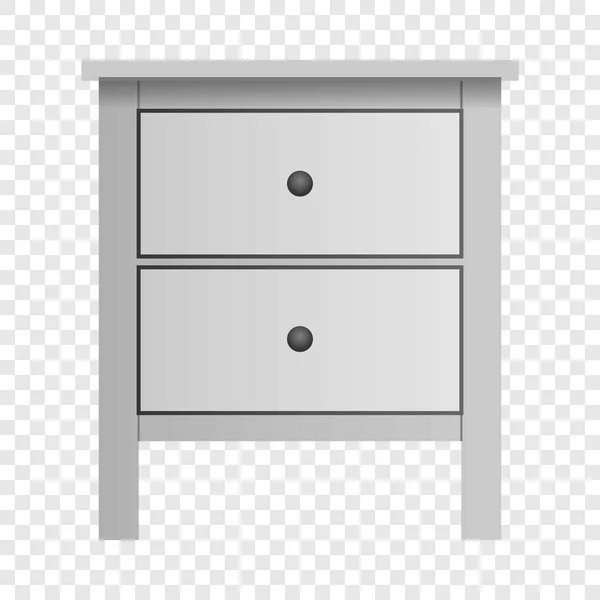 Modèle double tiroir blanc, style réaliste — Image vectorielle
