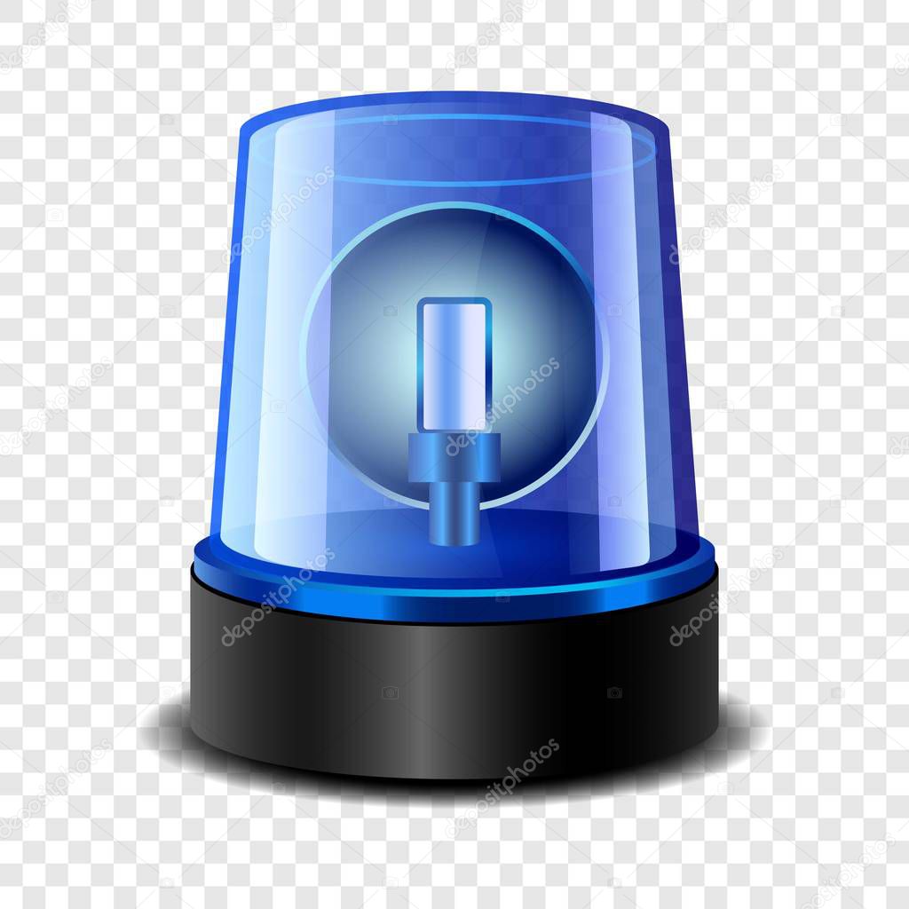 Police siren icon, realistic style