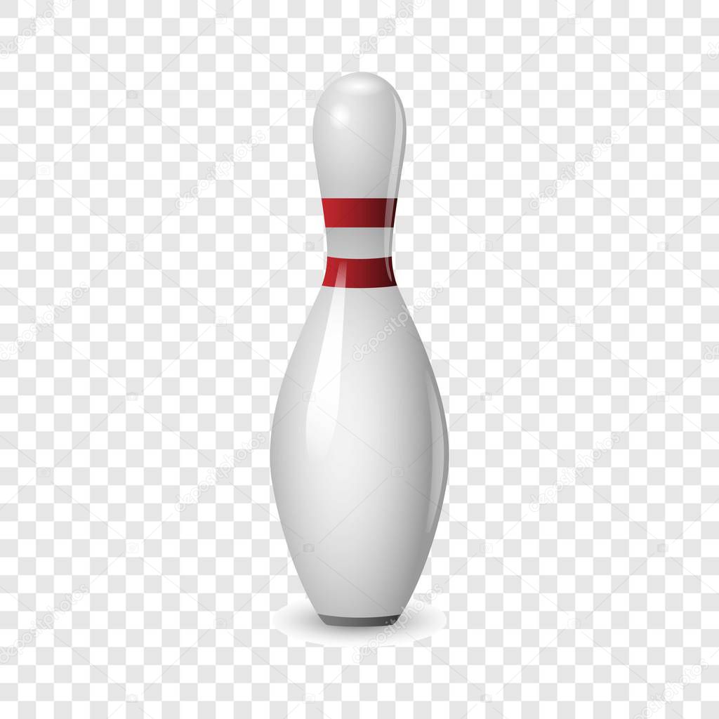 Bowling icon, realistic style