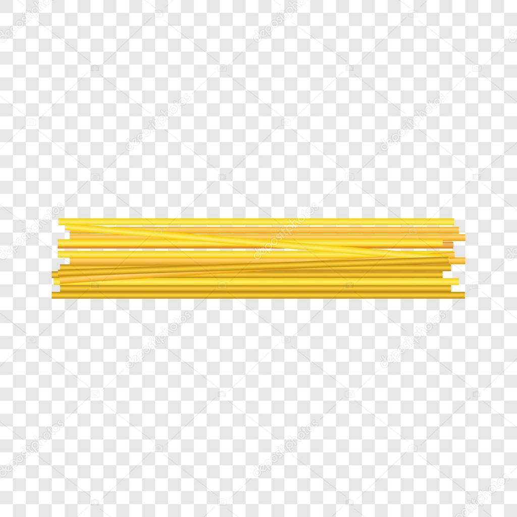 Long pasta icon, realistic style