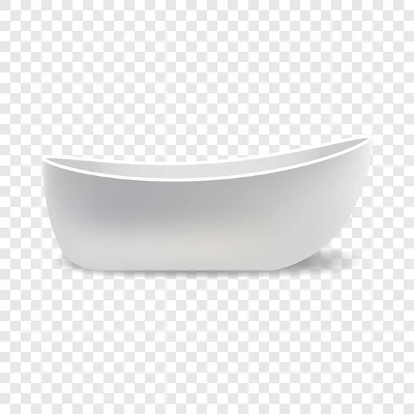 Modèle de baignoire blanche, style réaliste — Image vectorielle