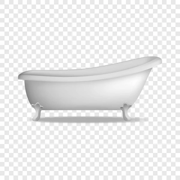 Modèle de baignoire vintage, style réaliste — Image vectorielle