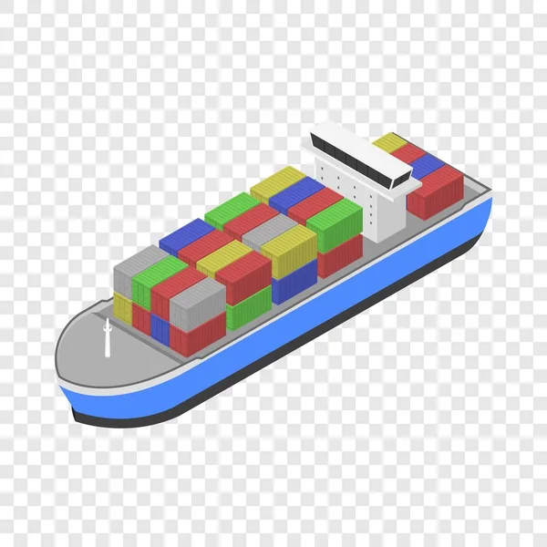 Dodávka nákladní lodi ikona, izometrický styl — Stockový vektor