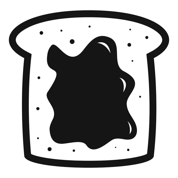 Icona del pane al burro di cocco, stile semplice — Vettoriale Stock