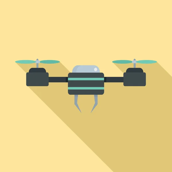 Icône de drone bleu noir, style plat — Image vectorielle