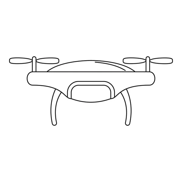 Icône de drone, style contour — Image vectorielle